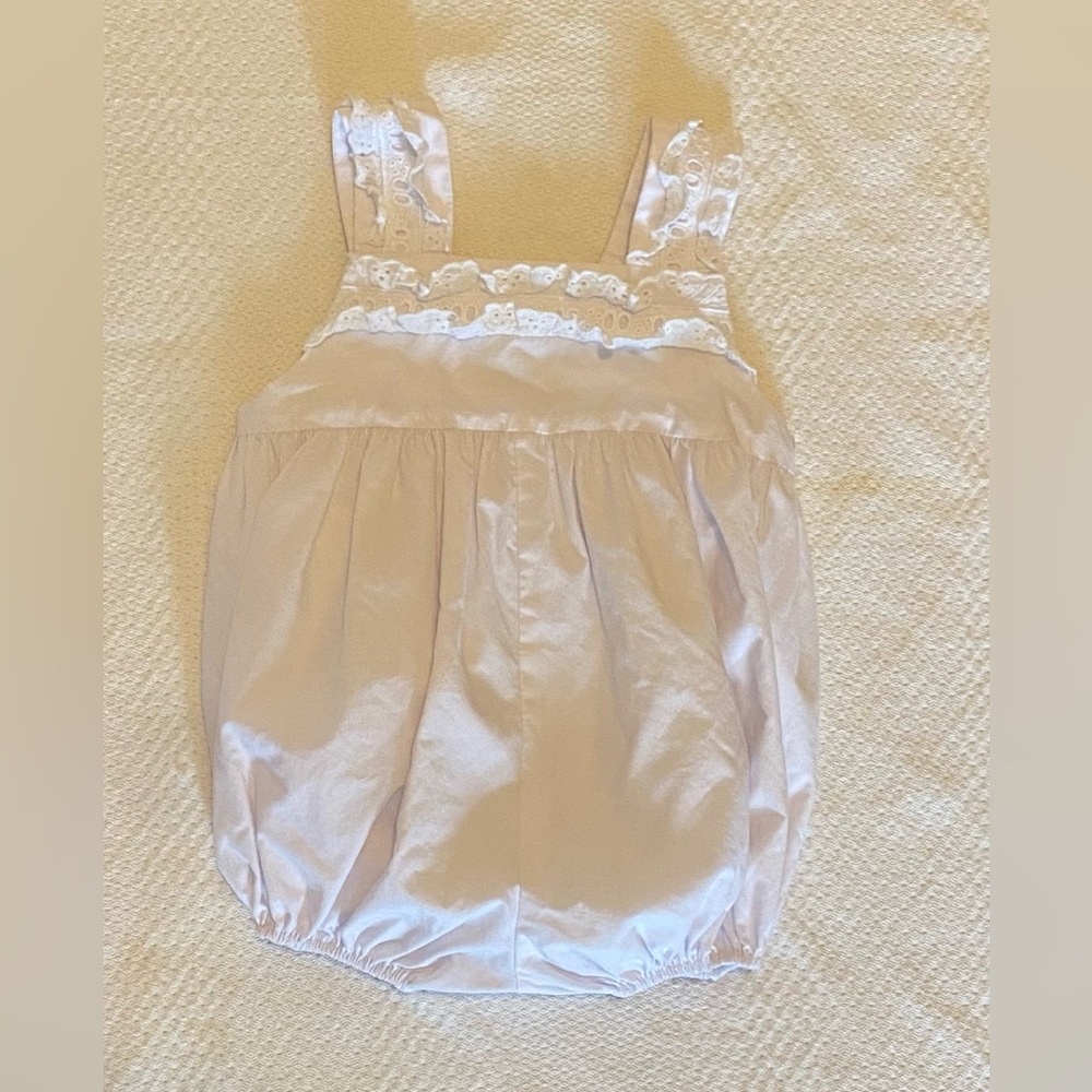 Elegant Baby Bubble with Lace Trim